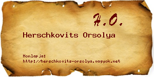 Herschkovits Orsolya névjegykártya